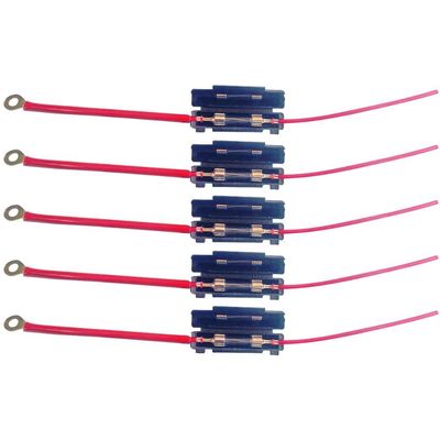 Double Solder Protection Motorcycle In-Line Fuse Holder Box for Moped Scooter ATV