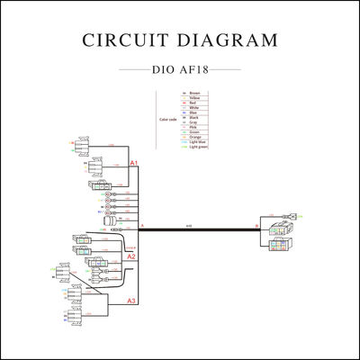 OEM Motorcycle Cable Wiring Harness Full Vehicle Line Assembly For DIO AF18 50cc Scooter Electrics Wire