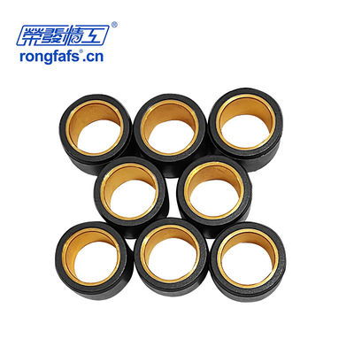 Black Paint Motorcycle Refit Spare Parts Accessaries Rubber Flyball 16g Variator Rollers Pulley Weight 26x15