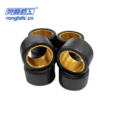 Black Paint Motorcycle Refit Spare Parts Accessaries Rubber Flyball 16g Variator Rollers Pulley Weight 26x15