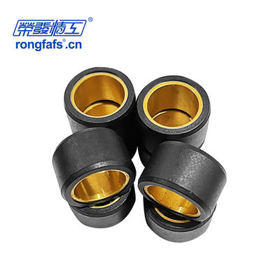 Black Paint Motorcycle Refit Spare Parts Accessaries Rubber Flyball 16g Variator Rollers Pulley Weight 26x15
